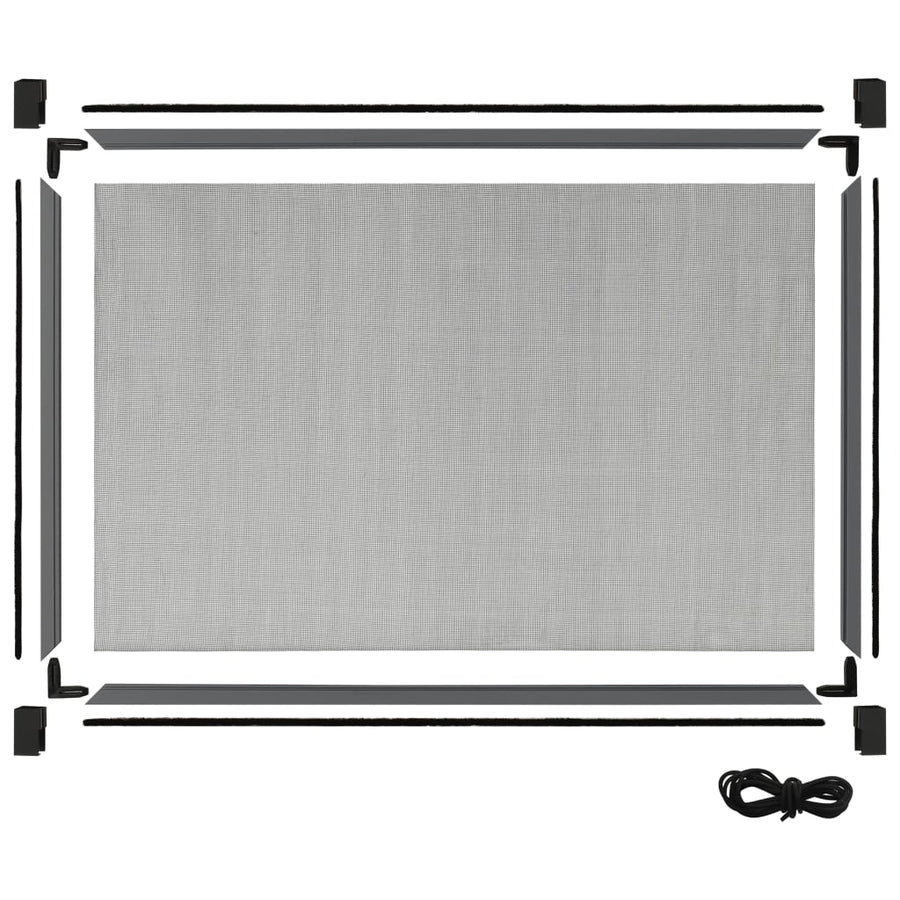 Raamhor uitschuifbaar (100-193)x75 cm antracietkleurig