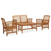 Loungeset massief acaciahout 4-delig