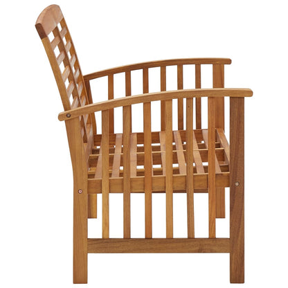 3-Delige Loungeset Massief Acaciahout Bruin 2x Bank + Tafel