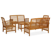 Loungeset massief acaciahout 5-delig