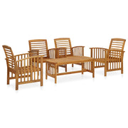 Loungeset massief acaciahout 5-delig