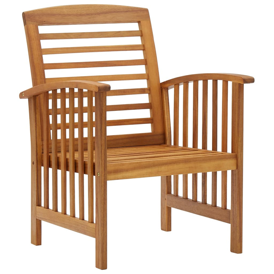 5-Delige Loungeset Massief Acaciahout Bruin 4x Fauteuil + Tafel