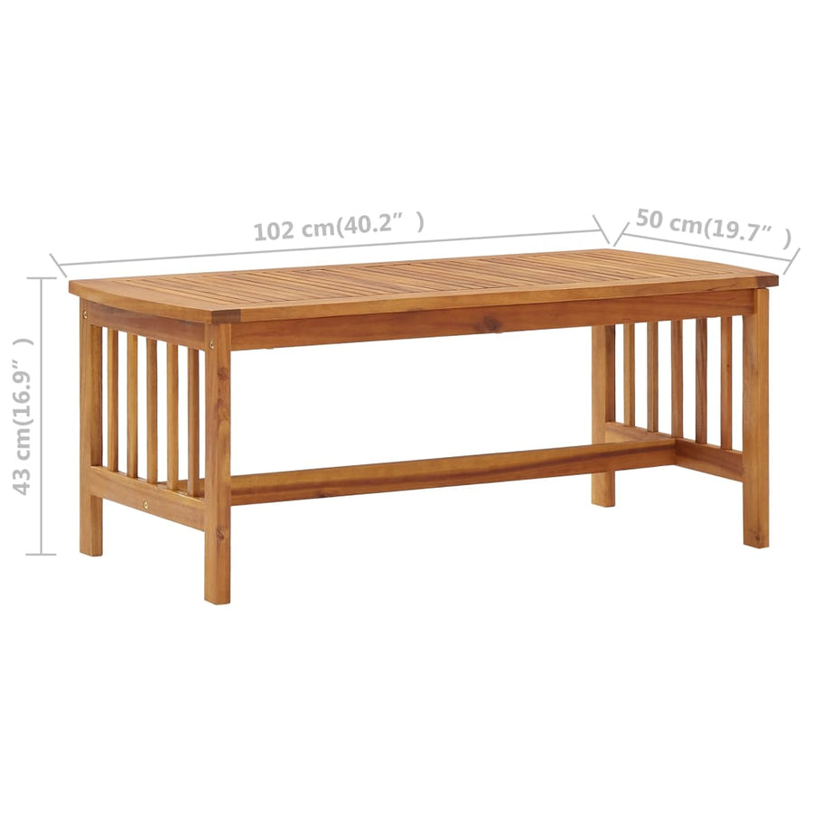 5-Delige Loungeset Massief Acaciahout Bruin 4x Fauteuil + Tafel