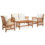 Loungeset 4-delig massief acaciahout