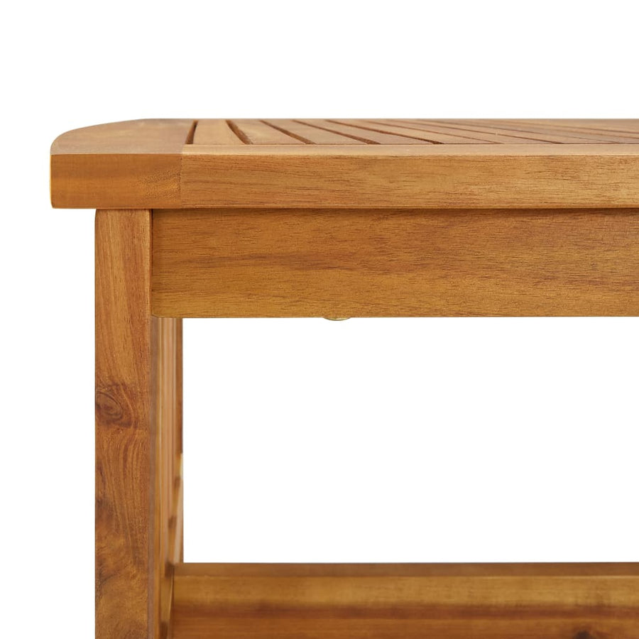 5-Delige Loungeset Met Kussens Massief Acaciahout Wit 2x Bank + 2x Fauteuil + Tafel