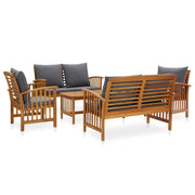 Loungeset massief acaciahout 5-delig