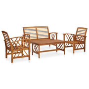 Loungeset massief acaciahout 4-delig