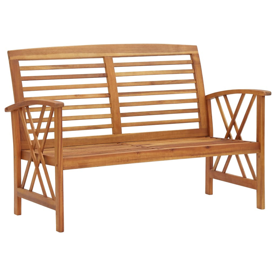 4-Delige Loungeset Massief Acaciahout Bruin Bank + 2x Fauteuil + Tafel