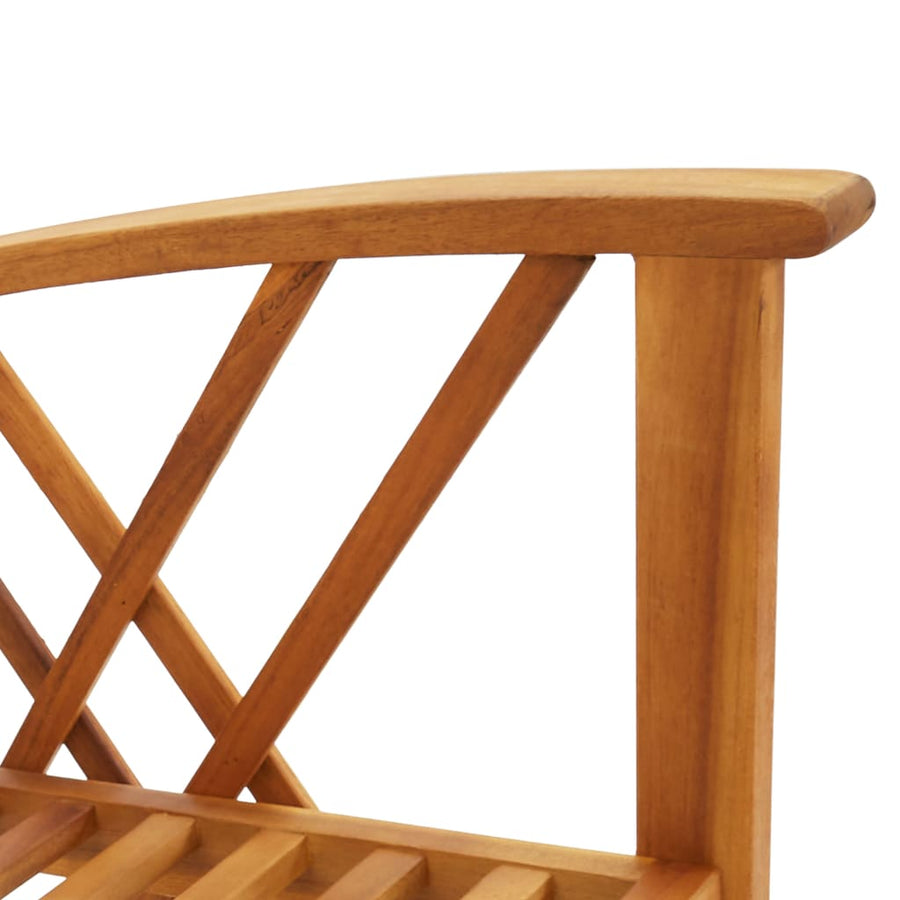 4-Delige Loungeset Massief Acaciahout Bruin Bank + 2x Fauteuil + Tafel