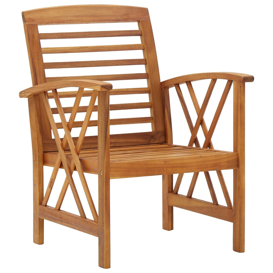5-Delige Loungeset Massief Acaciahout Bruin 4x Fauteuil + Tafel