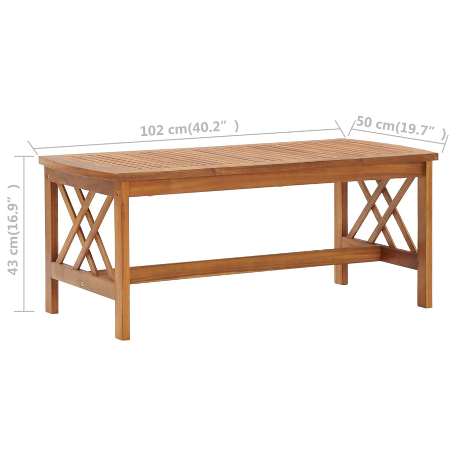 5-Delige Loungeset Massief Acaciahout Bruin 4x Fauteuil + Tafel