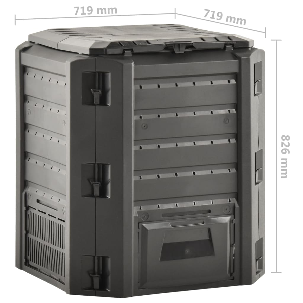 Compostbak 380 L Zwart