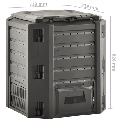 Compostbak 380 L Zwart
