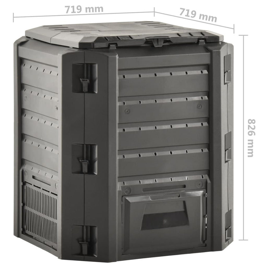 Compostbak 380 L Zwart