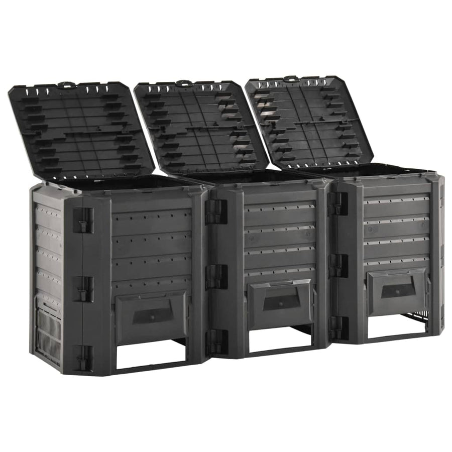 Compostbak 1200 L Zwart