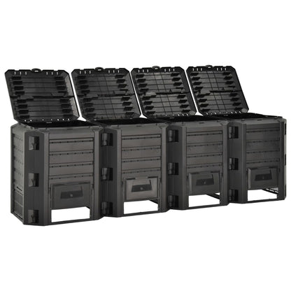 Compostbak 1600 L zwart 1600 l