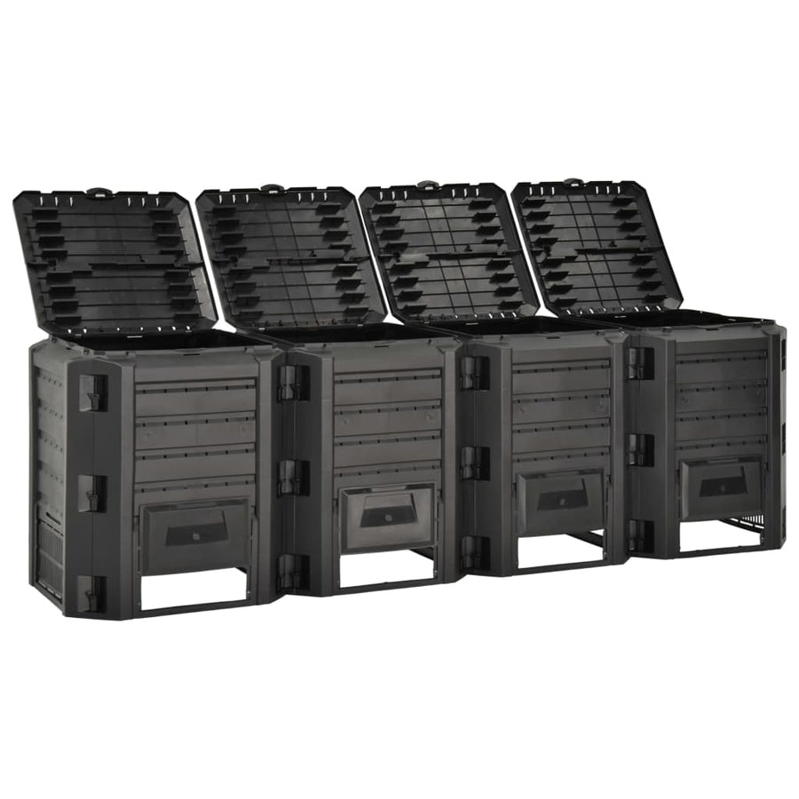 Compostbak 1600 L zwart 1600 l