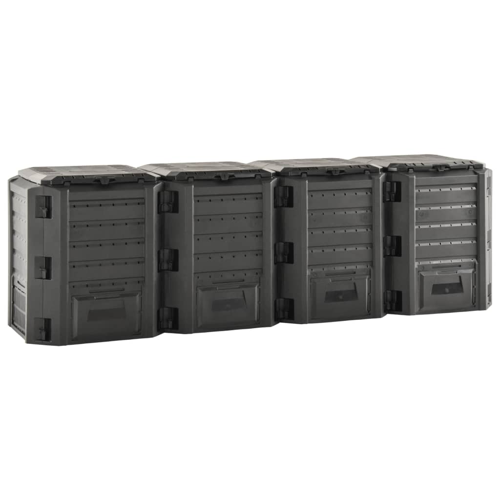 Compostbak 1600 L zwart 1600 l