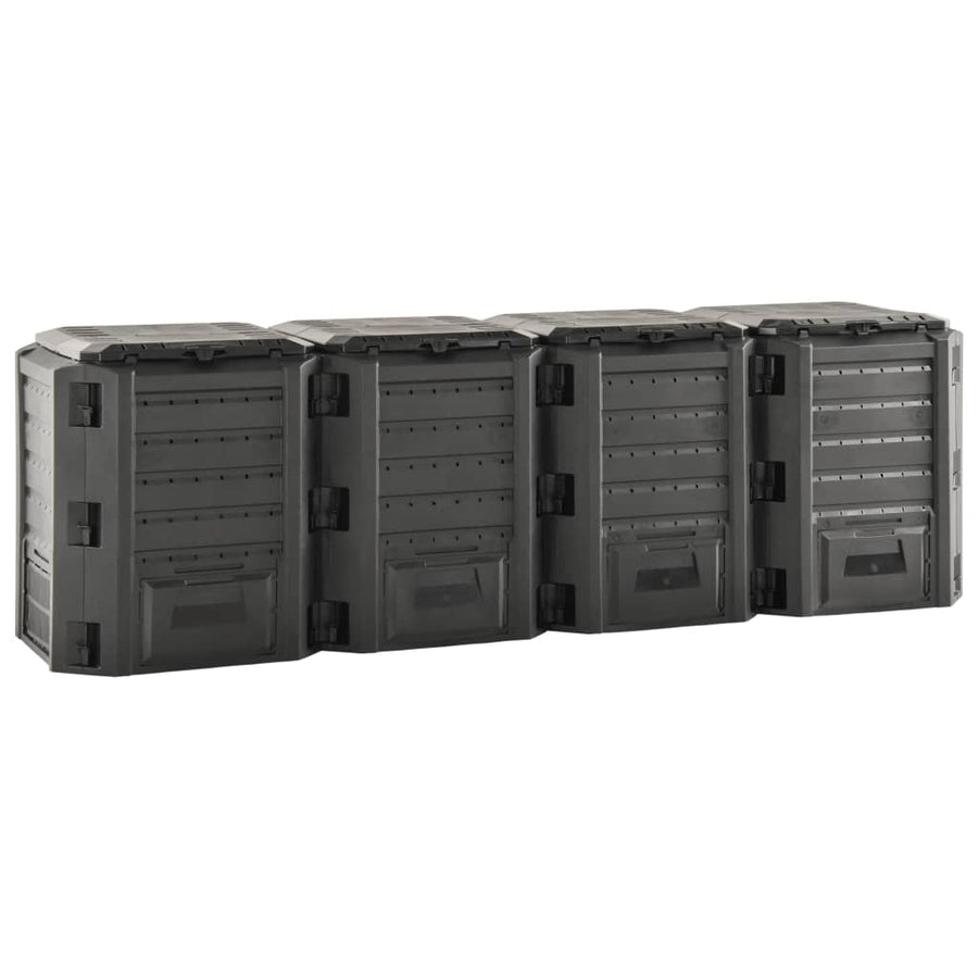 Compostbak 1600 L zwart 1600 l