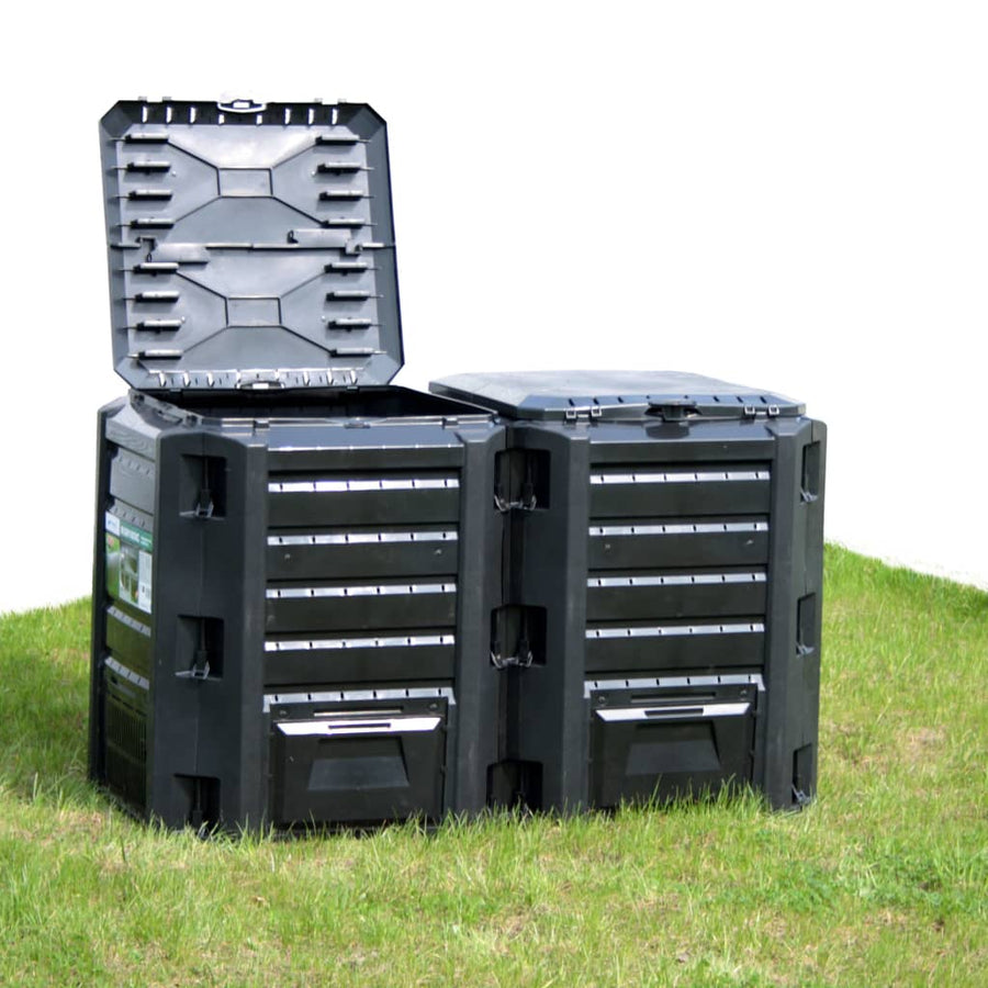 Compostbak 1600 L zwart 1600 l