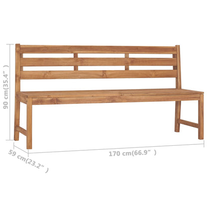 Tuinbank 170 cm massief teakhout