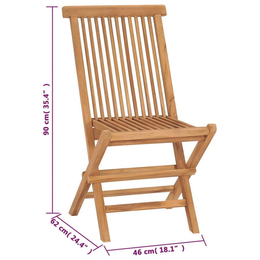 Tuinstoelen Inklapbaar Massief Teakhout 4