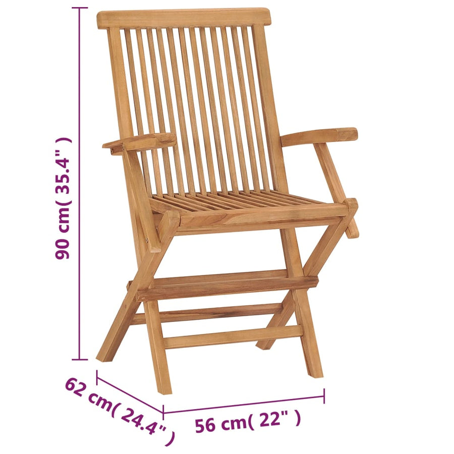 Tuinstoelen Inklapbaar Massief Teakhout 2