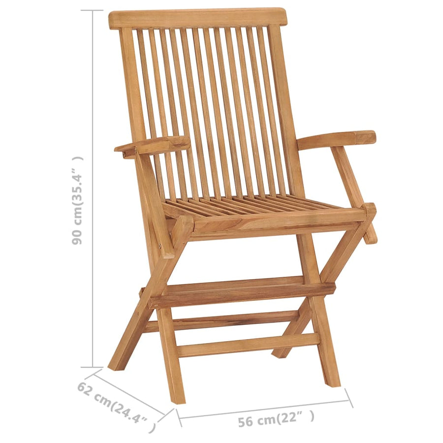 Tuinstoelen Inklapbaar Massief Teakhout 3