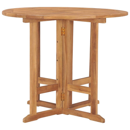 Tuintafel Inklapbaar Ø 90X75 Cm Massief Teakhout 1 Rond