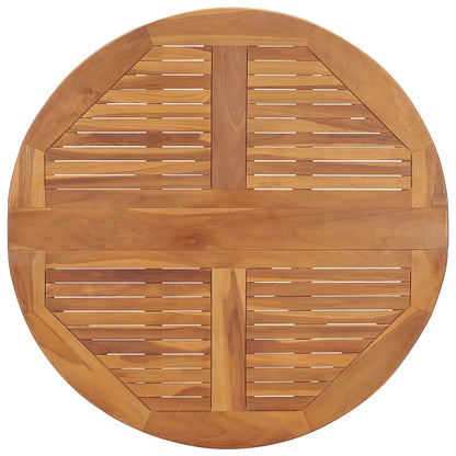 Tuintafel Inklapbaar Ø 90X75 Cm Massief Teakhout 1 Rond