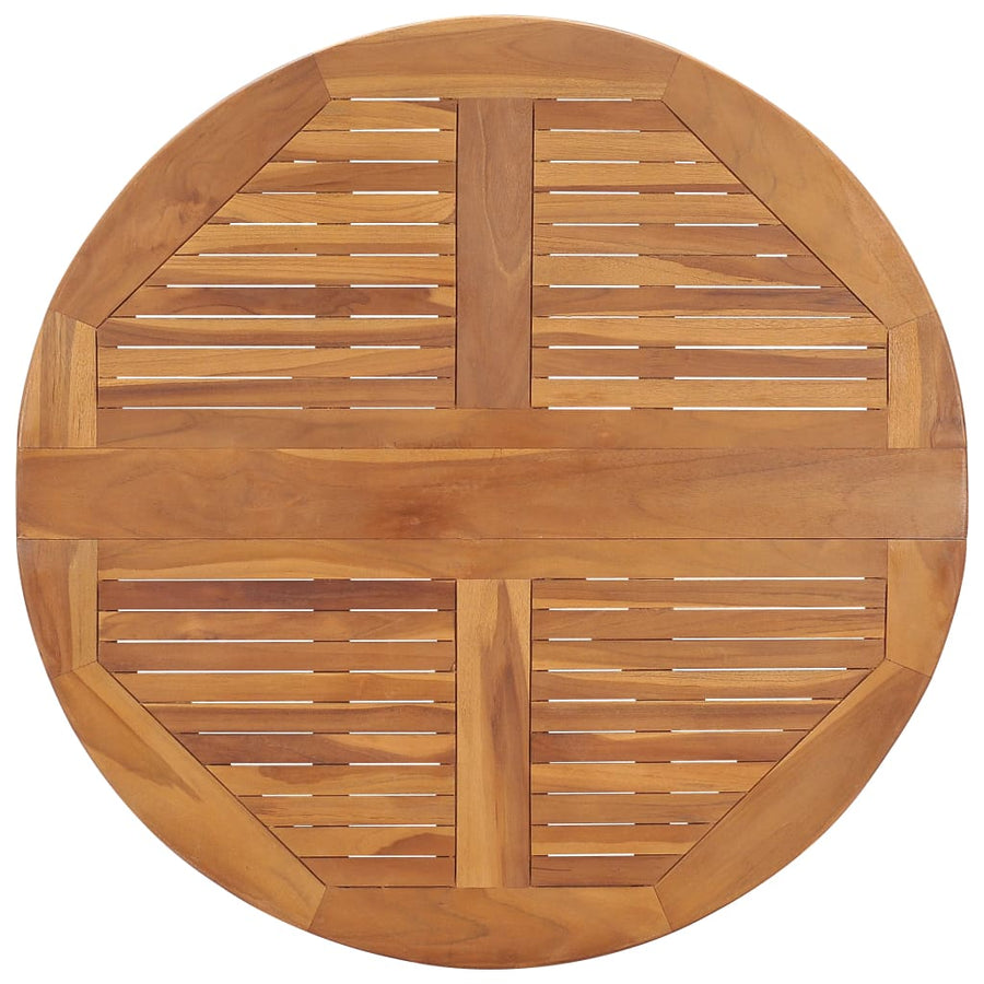 Tuintafel Inklapbaar Ø 90X75 Cm Massief Teakhout 1 Rond