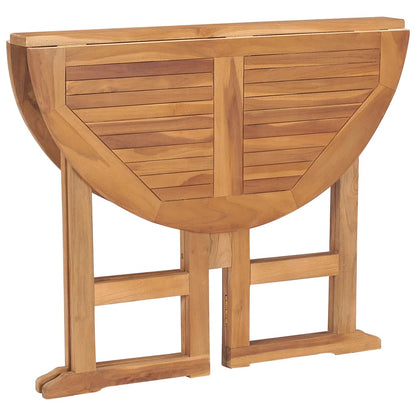 Tuintafel Inklapbaar Ø 90X75 Cm Massief Teakhout 1 Rond
