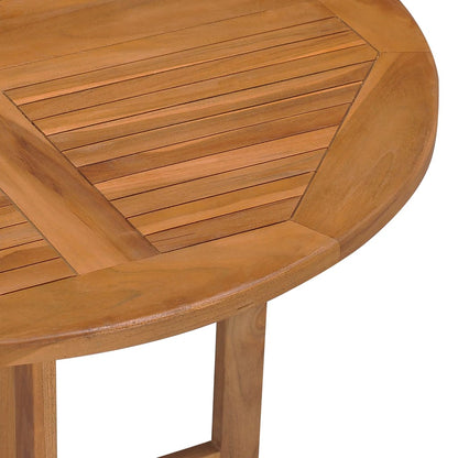 Tuintafel Inklapbaar Ø 90X75 Cm Massief Teakhout 1 Rond