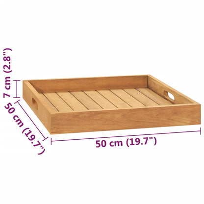 Dienblad Massief Teakhout 50 x 50 cm