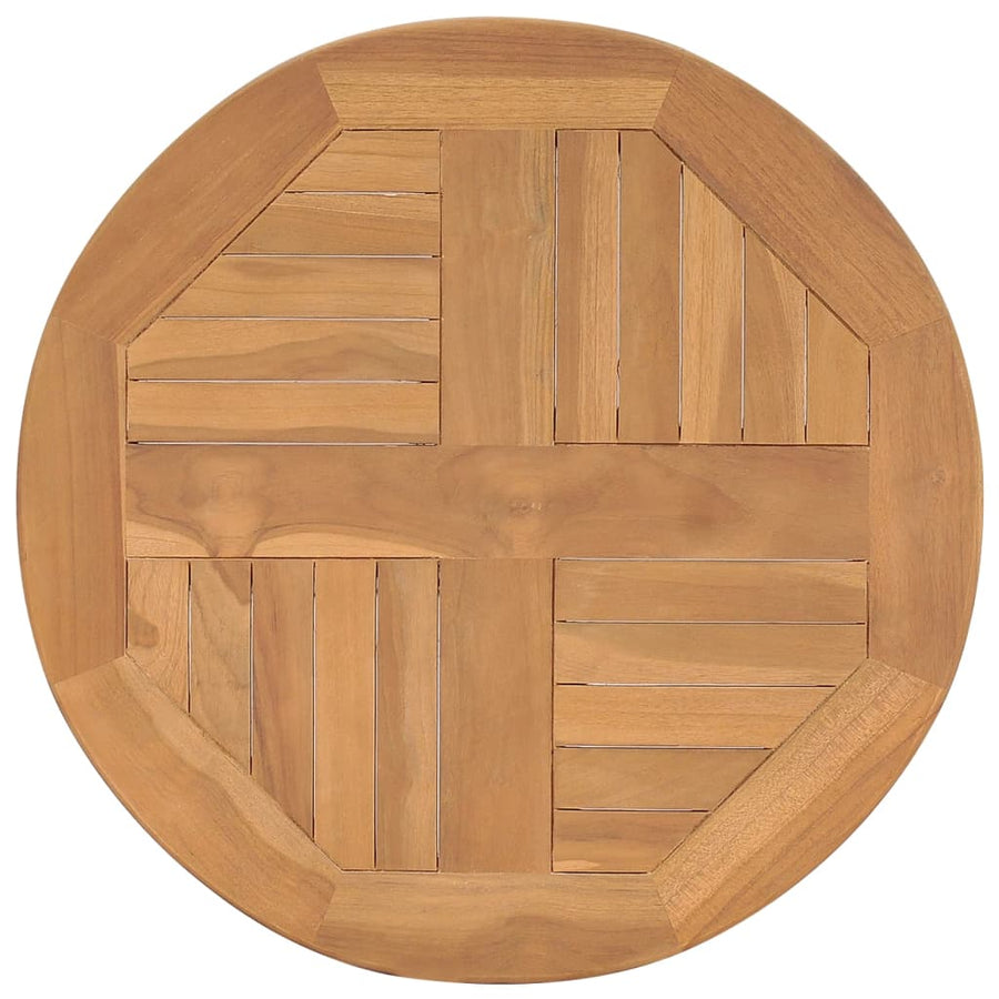 Bistrotafel inklapbaar Ø60x75,5 cm massief teakhout