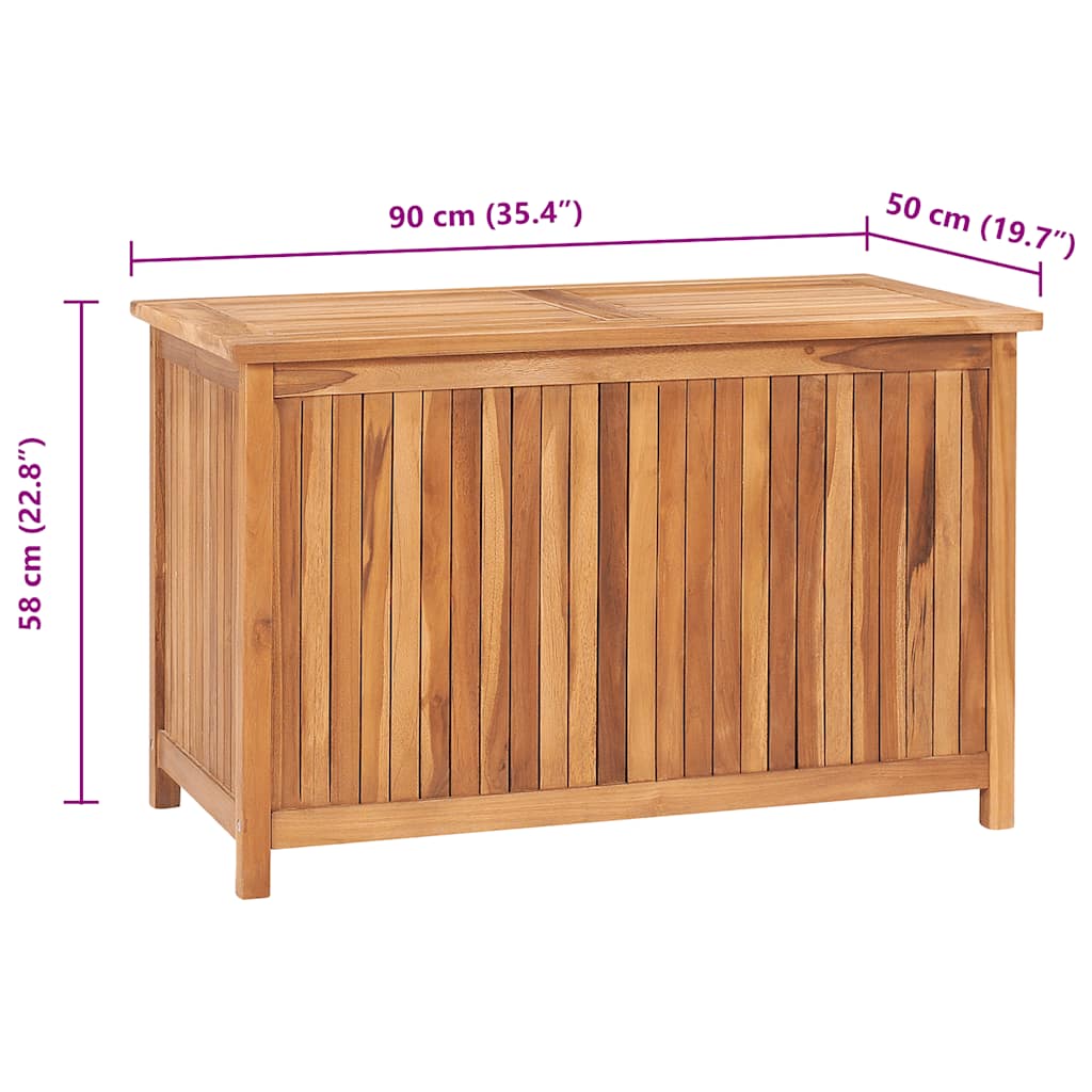 Opbergbox Massief Teakhout 90 x 50 x 58 cm