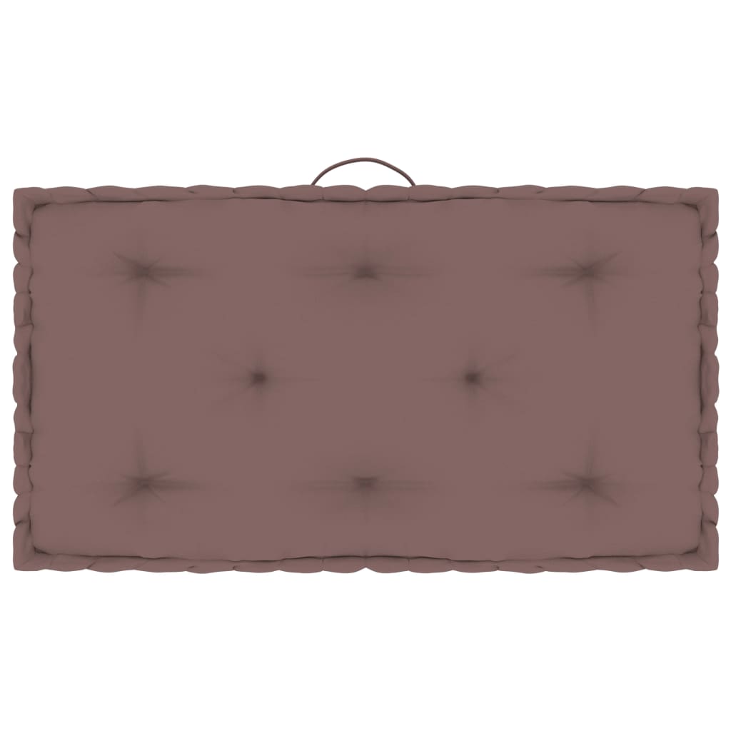 Palletvloerkussen 73X40X7 Cm Katoen Taupe