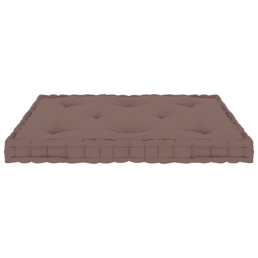 Palletvloerkussen 73X40X7 Cm Katoen Taupe