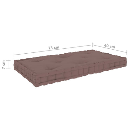 Palletvloerkussen 73X40X7 Cm Katoen Taupe