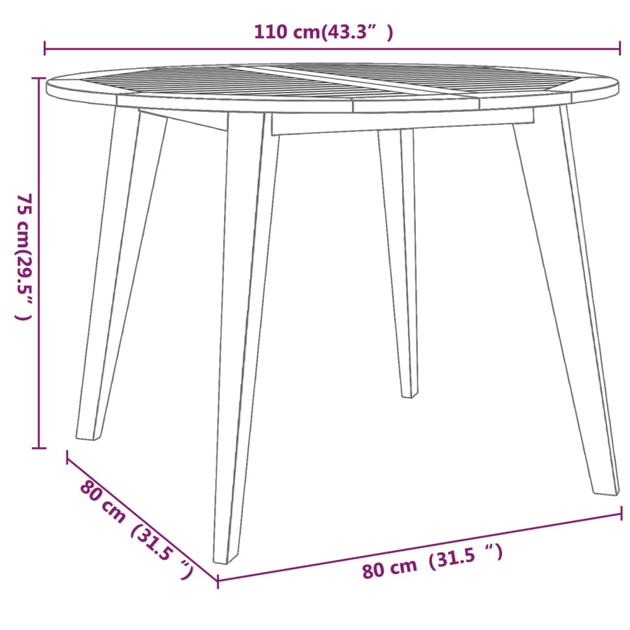 5-Delige Tuinset Massief Acaciahout 4