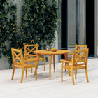 5-Piece Solid Acacia Wood Garden Set 4