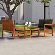 Loungeset 3-delig massief acaciahout