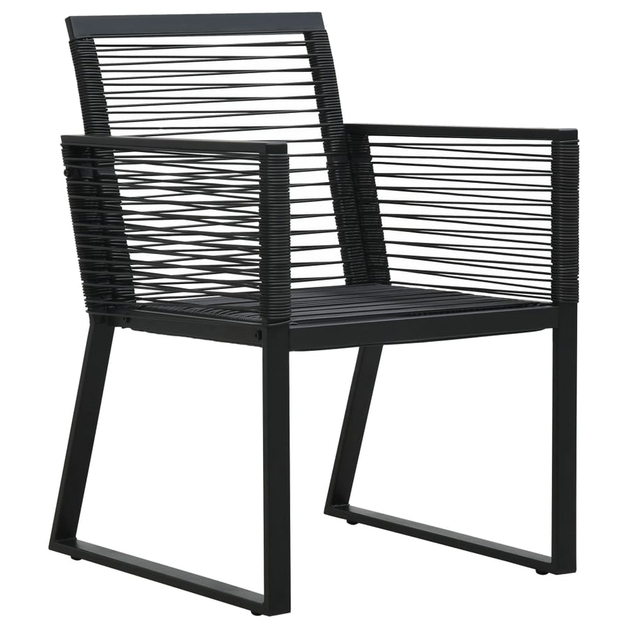 5-Delige Tuinset Pvc-Rattan Zwart 5