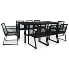 Tuinset 9-delig PVC-rattan zwart