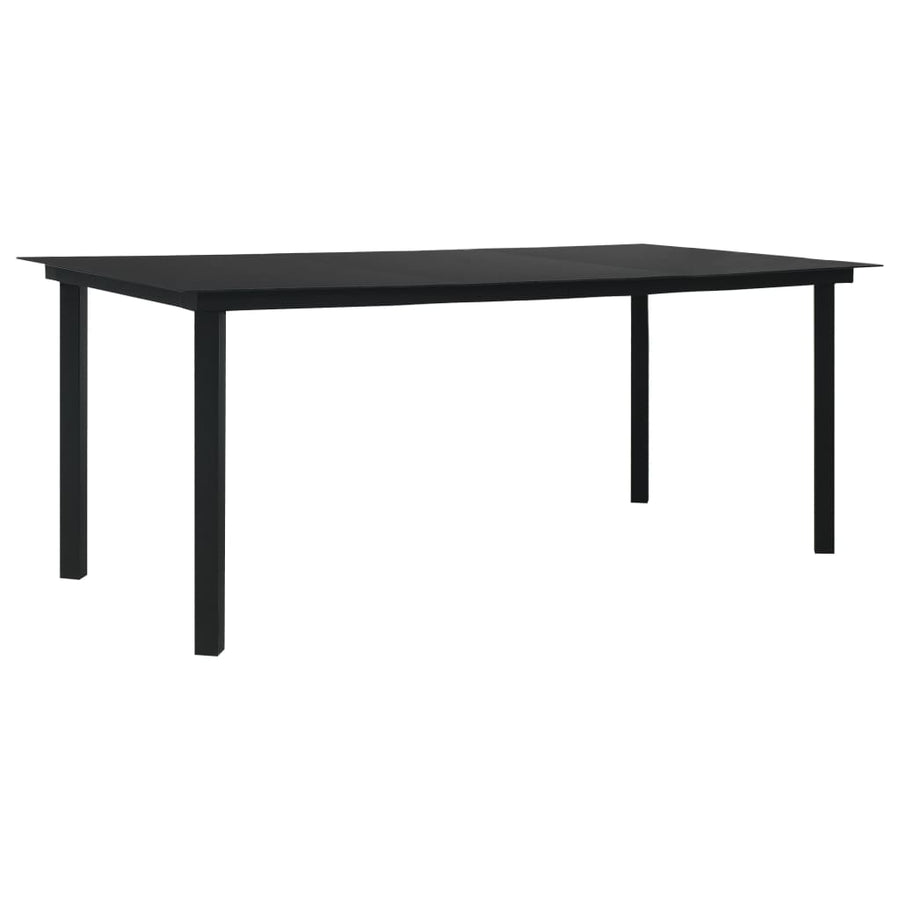 9-delige Tuinset PVC-rattan zwart