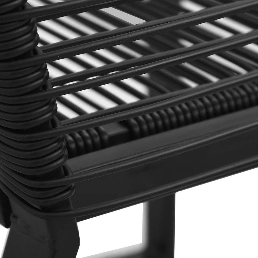 9-delige Tuinset PVC-rattan zwart