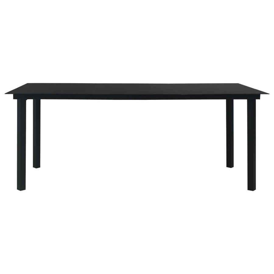 9-delige Tuinset PVC-rattan zwart