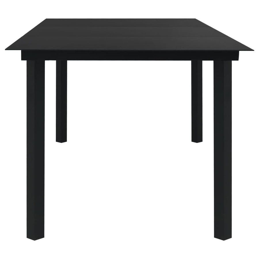 9-delige Tuinset PVC-rattan zwart