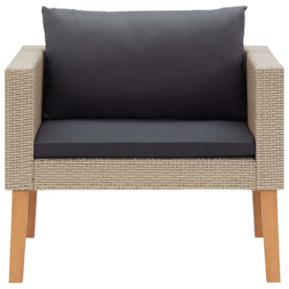 4-Delige Loungeset Met Kussens Poly Rattan 1