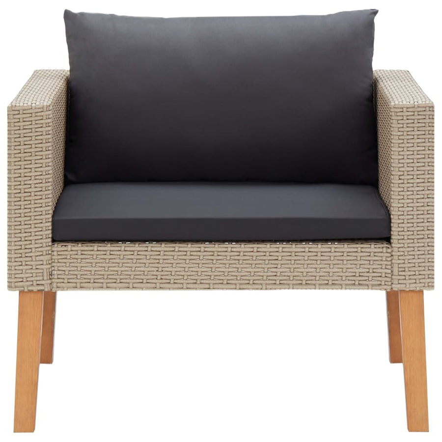 4-Delige Loungeset Met Kussens Poly Rattan 1